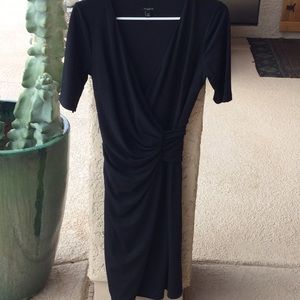 Little black Ann Taylor wrap dress.